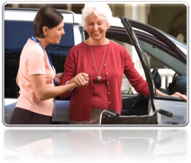 Woman at car